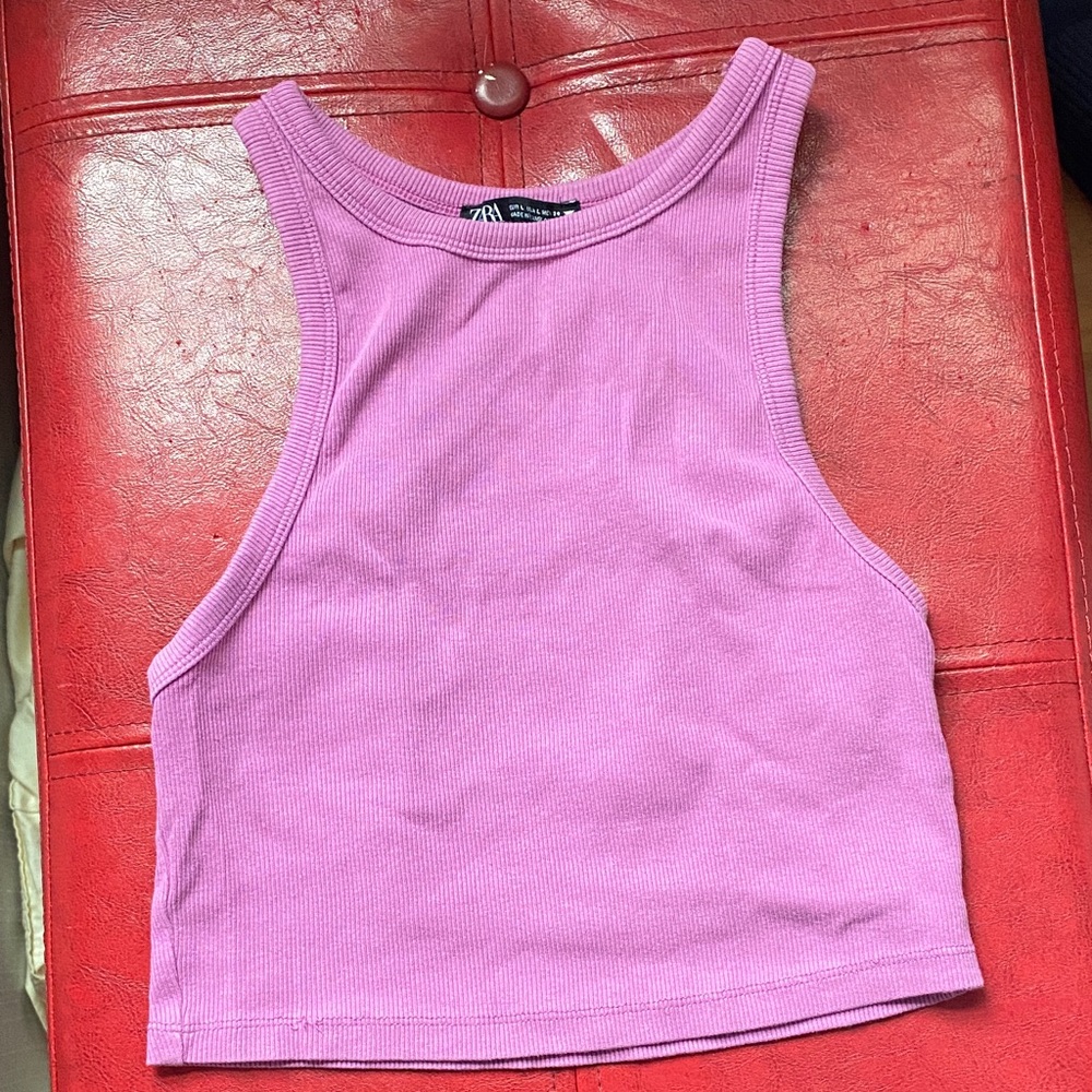 Zara Vibrant Pink Crop Top